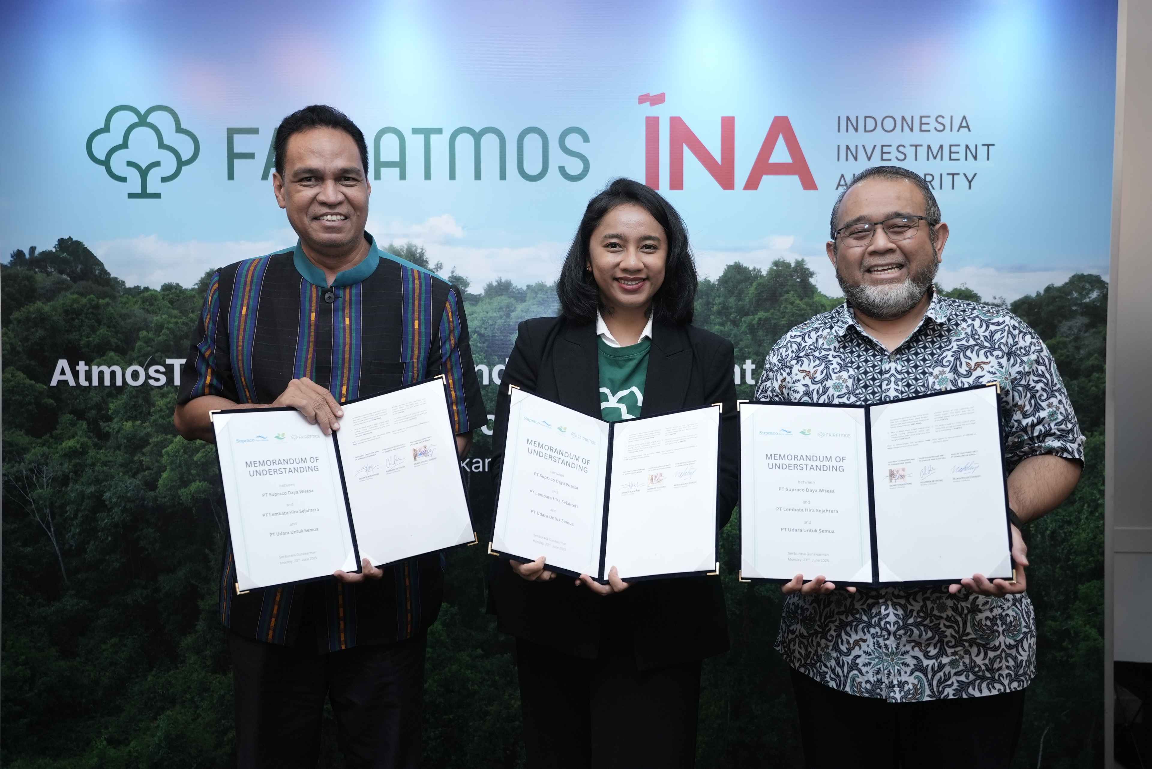 Fairatmos Secures MoU with PT Supraco Daya Wisesa & PT Lembata Hira Sejahtera to Tackle Climate Change