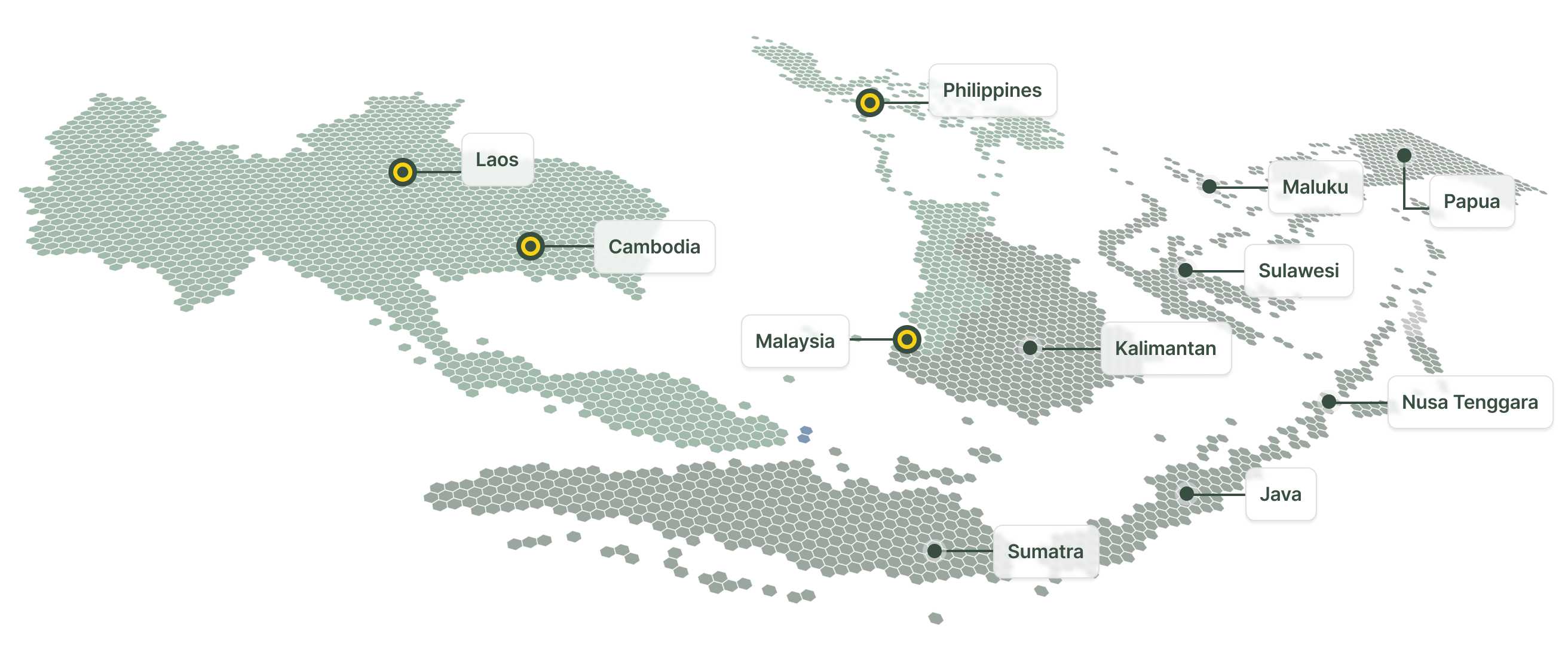 Sea map hexagon